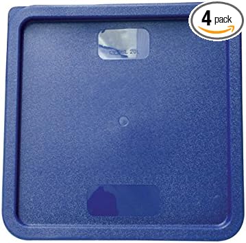 Tiger Chef set of 4 Color-Coded, Snap-Tight Polyethylene Lids, Covers for 12, 18 & 22-Quart Square Food Storage Containers, Midnight Blue, Polyethylene, NSF Certified by TigerChef