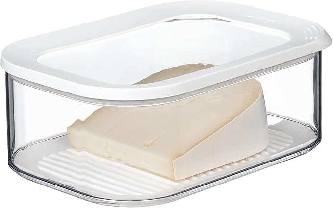 Mepal Cheese and Sausage Container Set Meat and Cheese White - Modula Storage Container Set with Lid - Food Storage Container with Anti-Condensation Insert - Airtight & Dishwasher Safe - Image 3
