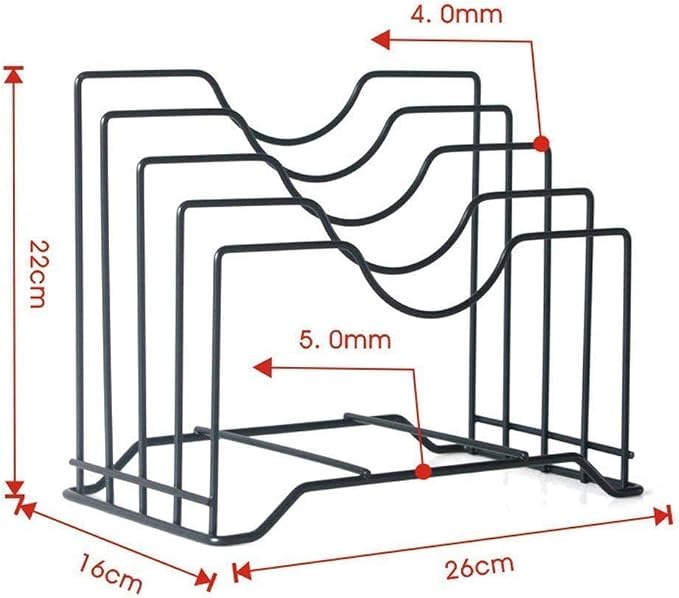 U- Kitchen Organizer Cabinet Rack Storage Holder for Pot Lid, Chopping Board, Pan holder books holder , - Image 2