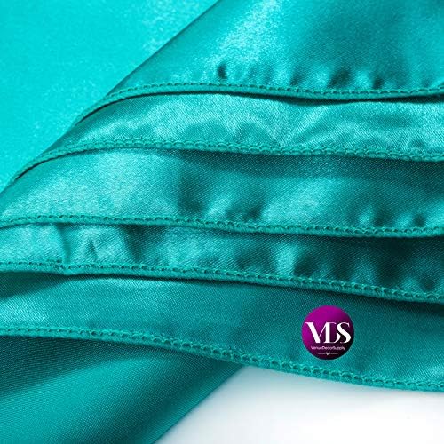 VDS - 150 Pieces | Satin Napkins 12 x 12 Inch Square | Kitchen & Dinner Table Napkins Cloths Handkerchief for Restaurant Bistro Wedding Christmas Birthday Party Dinner Decoration (Sea Green) - Image 3