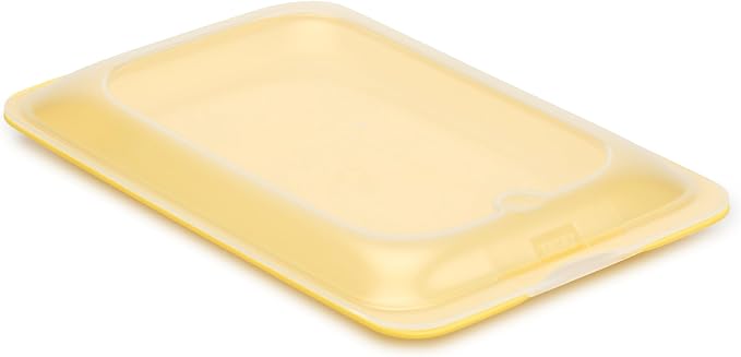 TATAY Cold Meat Containers for Fridge | Set of 3 Standard | Fridge Storage | Removable Lid, Stackable | Microwave, Freezer and Dishwasher Safe | BPA-Free, 17 x 3.2 x 25.2 cm, Colour Yellow - Image 3