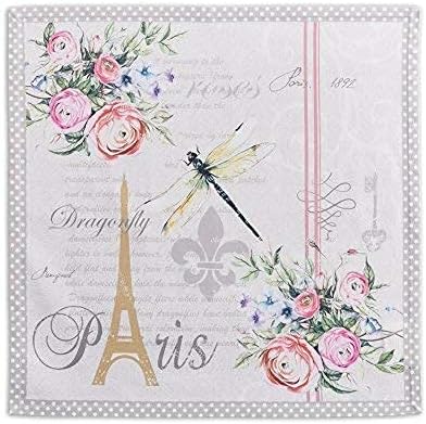 Maison d' Hermine Champ De Mars Bundle Set 100% Cotton Set of 4 Napkins (20 Inch by 20 Inch) and Set of 4 Place Mats (13 Inch by 19 Inch) - Image 2