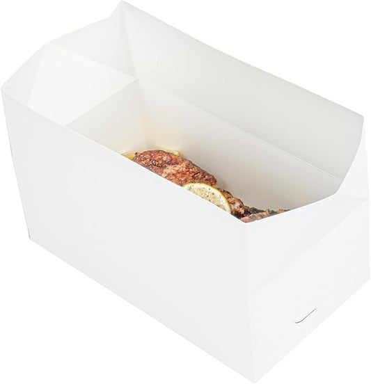 Restaurantware Take Out Lunch Box 400 Count 8.86 x 4.88 x 3.07 Inches Paper Disposable Container Recyclable Food Box Greaseproof Spill-Resistant White by Restaurantware