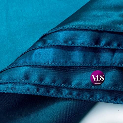 VDS - 75 Pieces | Satin Napkins 20 x 20 Inch Square | Kitchen & Dinner Table Napkins Cloths Handkerchief for Restaurant Bistro Wedding Christmas Birthday Party Dinner Decoration (Dark Teal) - Image 3
