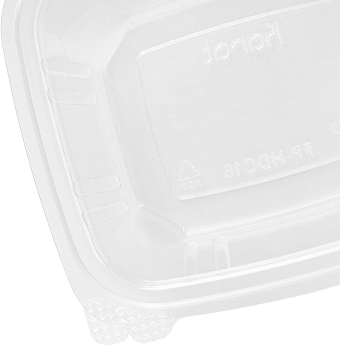 Karat PET Hinged Deli Containers with Lids - Perfect for Pasta Salads, Fruit, Deli Sides, and Home Meal Prep - Clear Plastic Food Containers, Take Out Containers (16oz) - Image 8