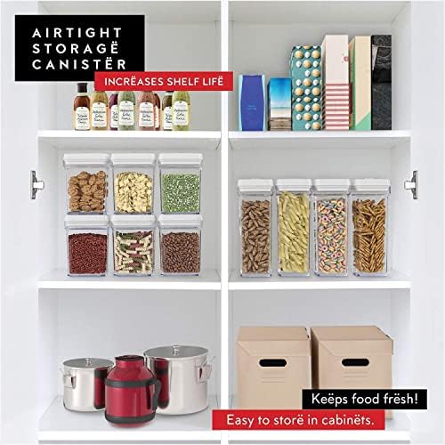 DWËLLZA KITCHEN Airtight Food Storage Containers Set - 10 PC Set - For Kitchen Pantry Organization and Storage - BPA-Free - Clear Plastic Dry Food Canisters with Improved Lids, Keeps Food Fresh. - Image 2