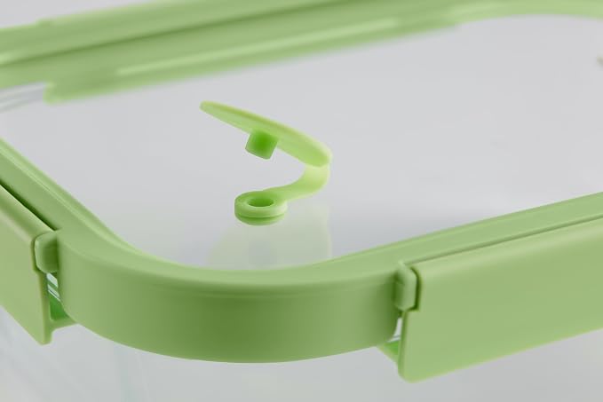 Lékué Rectangular Glass Food Container with Airtight Lid & Steam Valve - 13oz - Borosilicate Glass & 100% Platinum Silicone Lidded Dish for Storage and Cooking - Microwave, Freezer & Dishwasher Safe - Image 5