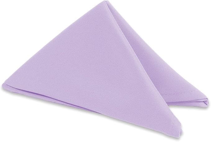 100 pcs Lavender 17"x17" Polyester Cloth Napkins | Premium, soft, & durable square linen napkins, perfect for weddings, dining, restaurants, & parties. Washable. by LeadingLinens