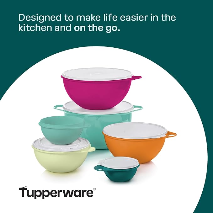 Tupperware Thatsa Bowl Collection 6 Bowl Food Storage Container Set in Fauna, Dishwasher Safe and BPA Free (6 Bowls, 6 lids) - Image 5