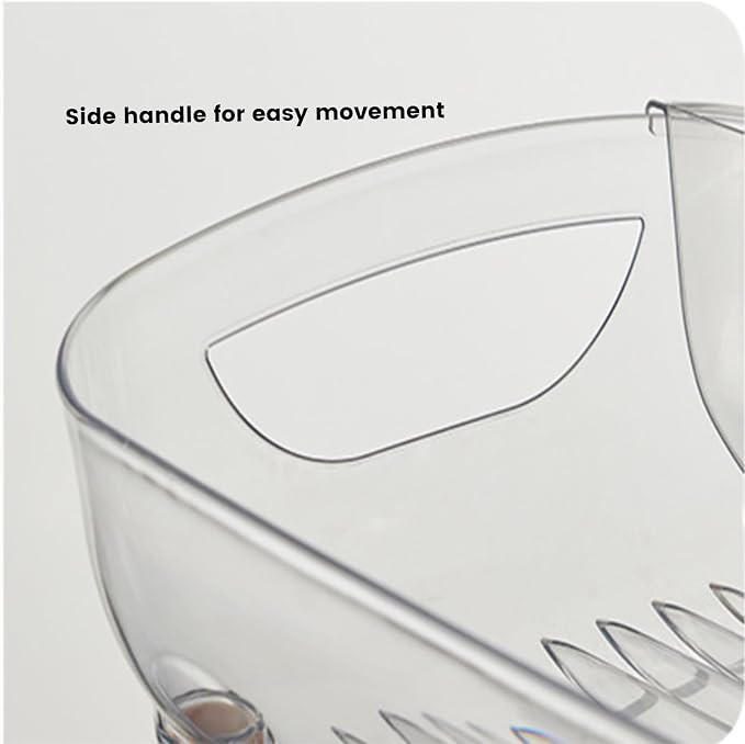 Dish Rack, Dish Drying Rack for Kitchen Counter, Dish Drainer with Drainboard Set and Utensil Holder, Sink Drying Dish Strainer Rack (Clear) - Image 5