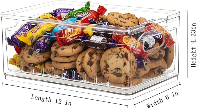 1 Pack Long Fridge Fruit Storage Box with Drain Lid | Long refrigerator Fruit Container with Drain Basket, ideal for large produce like grapes, berries & veggies - Image 5