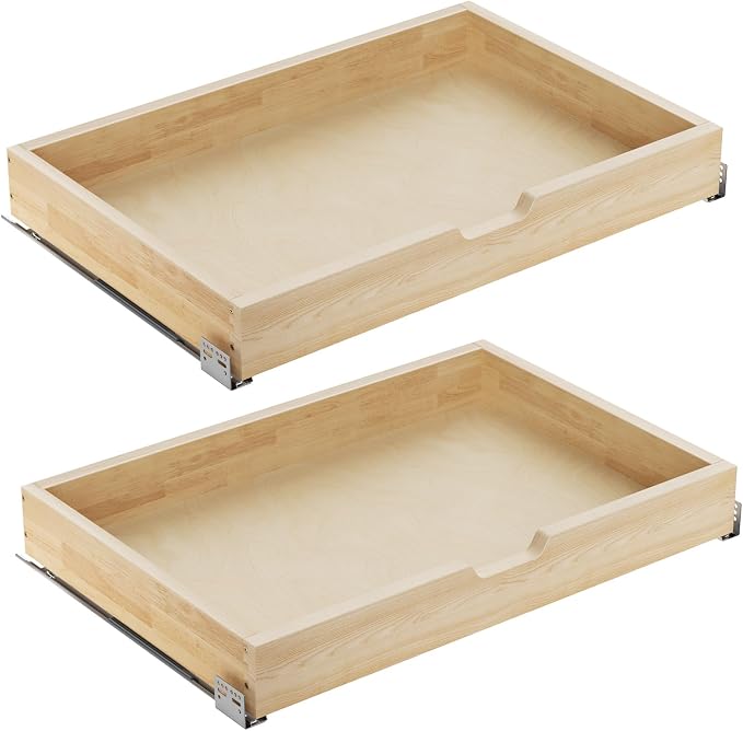 ROOMTEC Pull Out Drawers for Cabinets, 31½” W x 21” D Soft Close Slide Out Drawers for Kitchen Cabinets, Cabinet Pull Out Shelves Requires At Least 32.5” Cabinet Opening, 2PCS by ROOMTEC