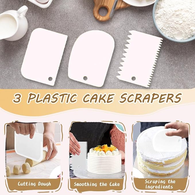 Icing Sets for Cake Decorating, Stainless Steel Icing Piping Kit Cake Decorating Tools, Piping Icing Syringe Set for Cupcake, Dessert Syringe Nozzles, DIY Frosting Baking Tools with 6 Pcs Nozzles | Reusable Piping Bags and Nozzles Set, Icing Piping Kit... - Image 6