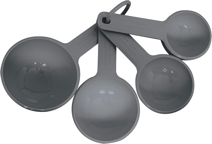 KitchenAid 4pc Measuring Cup Set - Charcoal Grey | Includes 1/4, 1/3, 1/2 and 1 cup sizes secured on a ring that keeps them organized and nested to save kitchen drawer space. by Unknown