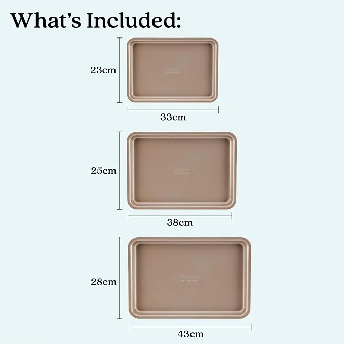 Anolon Gourmet Nonstick Bakeware Set with Nonstick Cookie Sheets / Baking Sheets - 3 Piece, Bronze Brown - Image 8