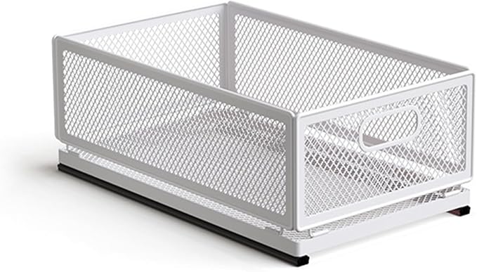 Pull Out Cabinet Organizer, Slide Out Drawers Fixed with Adhesive Nano Film, Pantry Shelves Sliding Drawer Storage Organization for Kitchen/Bathroom/Bedroom (15.7*9.4*6.1inch/40*24*15.5cm) by Unknown