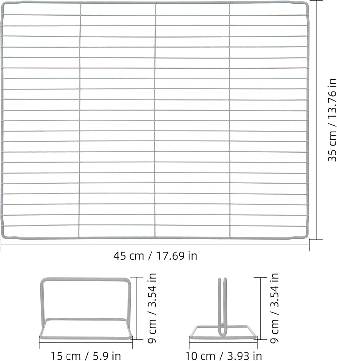 BESTYASH Freezer Partition Divider Wire Shelf Organizer Metal Fridge Shelf Separator for Home and Commercial Deep Freezer Storage 17.71X13.77X3.93In - Image 5