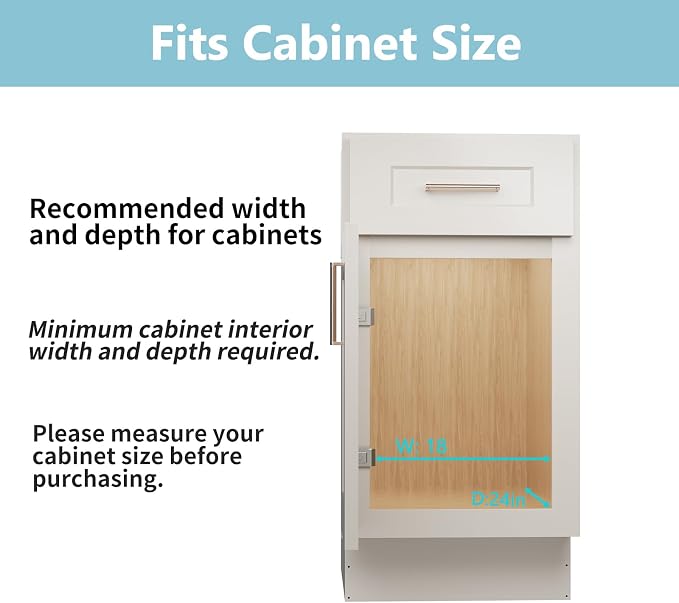 LOVMOR Pull Out Cabinet Organizer with Wooden Handle, 16½" W x 21½"Heavy Duty Cabinet Drawers Shelves Slide Out Organizer for Kitchen, Pantry - Image 5