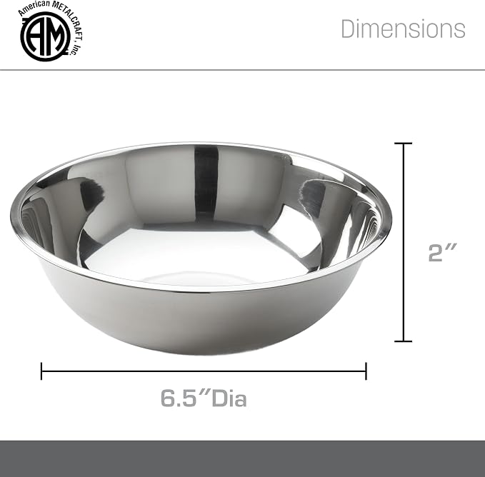 American Metalcraft 3/4 qt Stainless Steel Mixing Bowl, Silver (SSB75) - Image 4