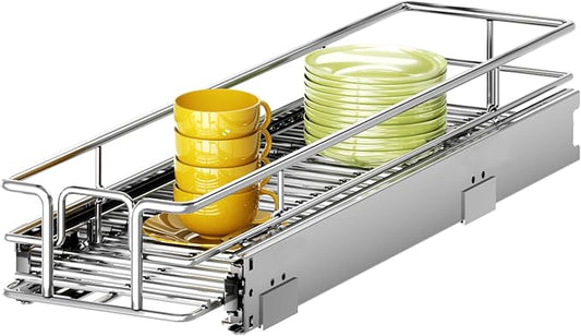 Pull Out Cabinet Organizer 5½" W x 21½" D, Heavy Duty Cabinet Pull Out Shelves, Slide Out Drawers Organization for Kitchen Cabinets Bathroom by Unknown