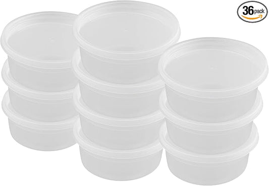 [8oz-36 Sets Plastic Deli Containers with Lids - BPA Free Clear Soup Containers with Airtight Lids, Leak Resistant Food Storage for Meal Prep, Stackable/Microwave/Dishwasher/Freezer Safe by ProTakeOut