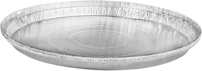 12 Pack 10 inch Disposable Aluminum Foil Pizza Pans | Made in USA, Versatile Round Baking Sheet, Personal Pizzas, Cookie Cakes, Freezer & Reheating by TheBakerCelebrations