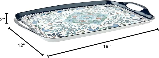 Certified International Talavera Melamine Rectangular Tray with Handles, 19" x 12", 1unit, (20289) - Image 5