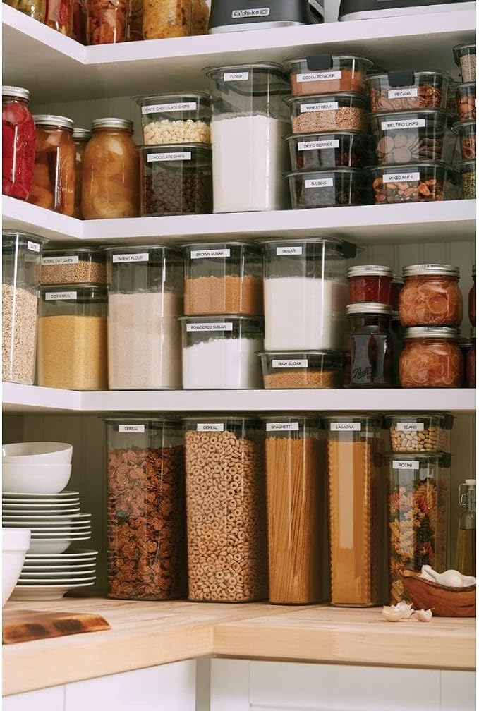 Rubbermaid Brilliance Food Storage Container, 16-Cup, Airtight | Clear/Grey | For Pantry Organization | Pack of 2 - Image 2