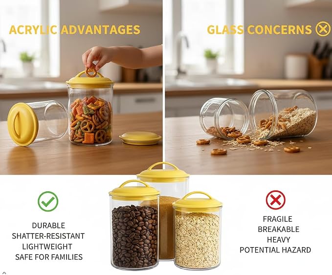 Reston Lloyd Food Storage Containers, BPA Free Airtight Canisters for Cereal, Pasta, Sugar, Coffee, Flour, Cookies, Loose Tea, for Kitchen Organization, Set of 3, Turquoise - Image 3