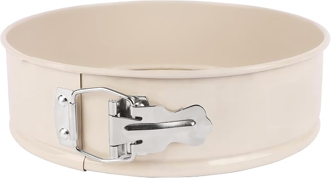 David Burke 9" Springform Pan – Carbon Steel Cheesecake Mold with Removable Bottom, Oven Safe, PFTE & PFOA Free – Cream - Image 3