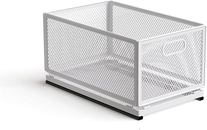 Pull Out Cabinet Organizer, Slide Out Drawers Fixed with Adhesive Nano Film, Pantry Shelves Sliding Drawer Storage Organization for Kitchen/Bathroom/Bedroom (15.7*9.4*8.3inch/40*24*21.2cm) by Unknown