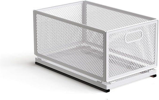 Pull Out Cabinet Organizer, Slide Out Drawers Fixed with Adhesive Nano Film, Pantry Shelves Sliding Drawer Storage Organization for Kitchen/Bathroom/Bedroom (15.7*9.4*8.3inch/40*24*21.2cm) by Unknown
