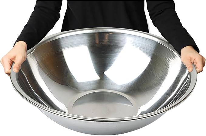 Stainless Steel Mixing Bowl Extra Large, 23-Quart, 20 inch (Diameter), 6.1 inch (Height) Mixing Bowl 20" (1) by Unknown
