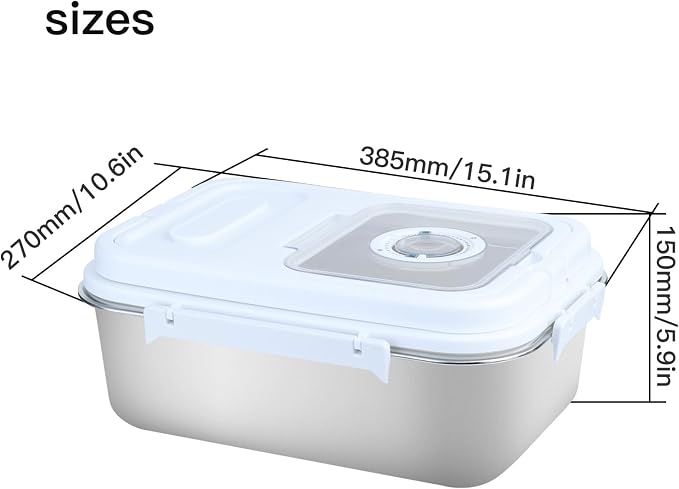 15Lbs Airtight Rice Container with Flip Lid, Stainless Steel Food Storage Container with Date Tracker, Measuring Cup and Spoon, 7.5L Portable Kitchen Pantry Bin for Flour Grain Sugar - Silver - Image 2