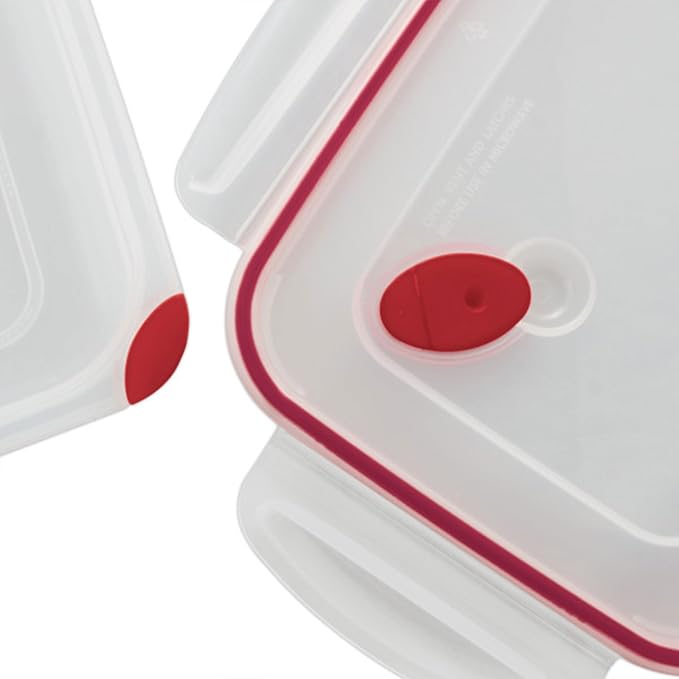 Sterilite Ultra-Seal 16 Cup Rectangle, Airtight Food Storage Container, Latching Lid, Microwave and Dishwasher Safe, Clear With Blue Gasket, 16-Pack - Image 9