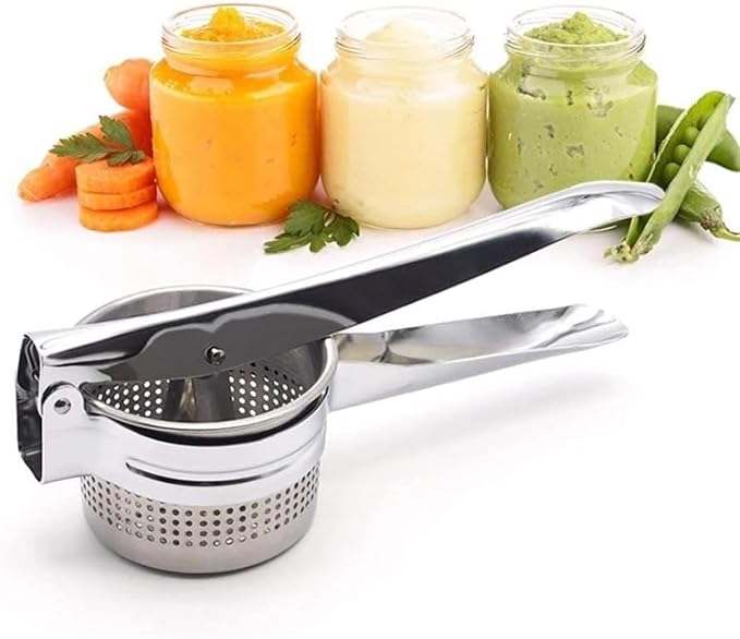 Stainless Steel Potato Masher & Ricer – Heavy-Duty Presser, Crusher & Squeezer – Ideal for Potatoes, Radishes, Vegetables – Ergonomic Handle, Easy to Clean - Image 4