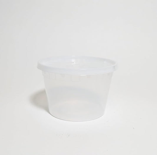 TIYA Food Containers - 16oz Bulk 240 Pack with Lids - Plastic Food Storage to-Go Containers - Reusable Microwavable Dishwasher Safe Cups - Airtight Leak Proof for Soups & Meal Prep by TTIYA