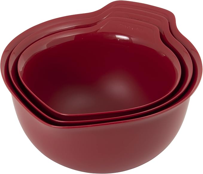 KitchenAid Universal Mixing Bowls, Set Of 3, Empire Red - Image 2