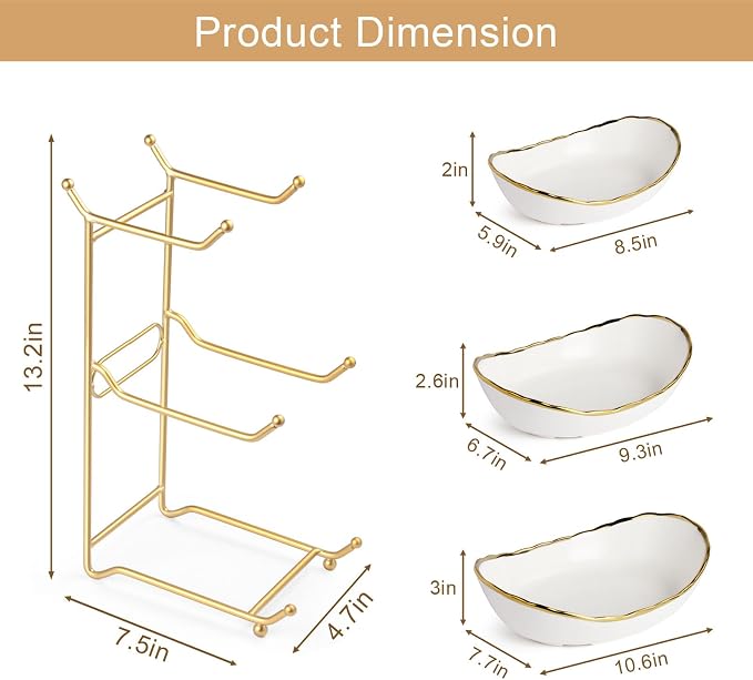 Fruit Basket for Kitchen Counter, 3 Tier Fruit Basket, Ceramic Fruit Bowl, Fruit Bowl for Kitchen Counter, Porcelain Fruit Stand Storage Holder, Large Capacity Fruit Holder for Dessert, Snack(White) - Image 2