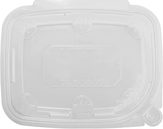Karat 24oz PET Tamper Resistant Hinged Deli Container [200 ct] - Plastic Clamshell Food Containers, Easy Open Pull-Tab for Restaurants & Takeout - Image 6