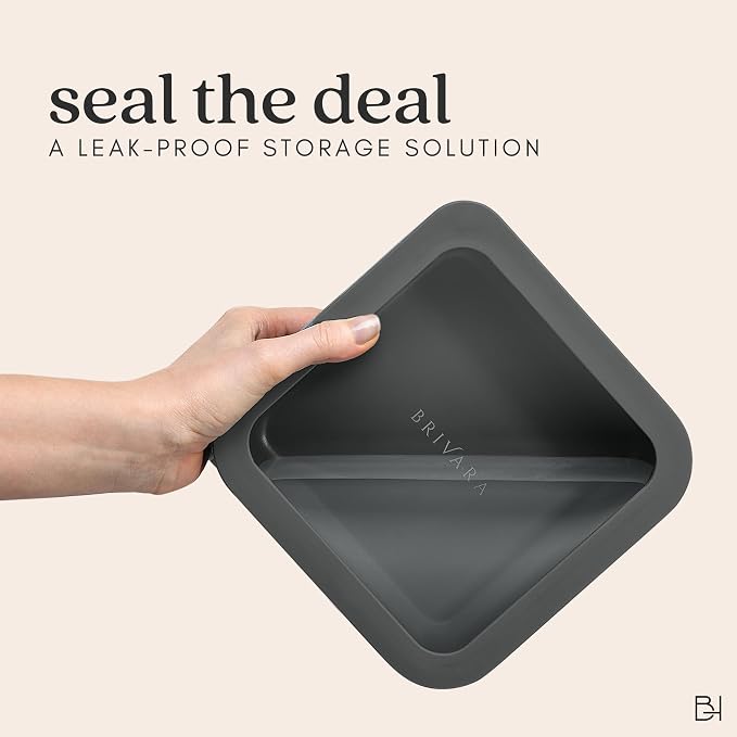 Glass Food Storage Container with Lid, 5-Cup Medium Square | Microwave-Safe Airtight Lid, Oven-Safe Ceramic-Coated Glass | Zero Plastic, No PFAS/PFOA/BPA, Reusable [Onyx] - Image 8