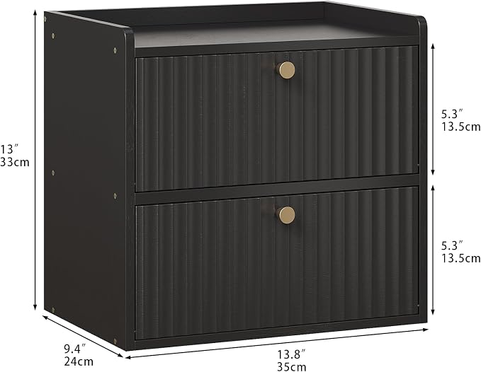 Trironsun Rustic Bread Box for Kitchen Countertop Bamboo Bread Storage Container Bin Double Layer BreadBox Farmhouse Large Capacity Food Organizer Black - Image 5