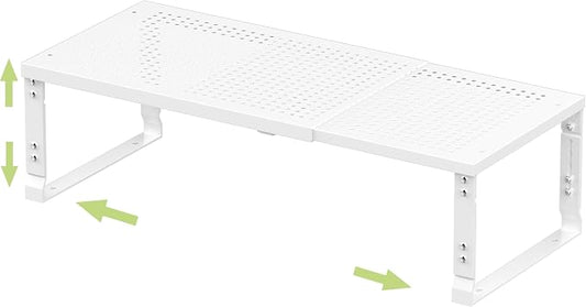 Jojocross Adjustable Expanable Stackable Spice Rack Shelf Pantry Storage Organizer for Kitchen Cabinet,Countertop,Bathroom and More.Space is no Longer Limited(1Pack/White/Large) by JOJOCROSSHIGHQUALITYLIFE