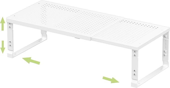 Jojocross Adjustable Expanable Stackable Spice Rack Shelf Pantry Storage Organizer for Kitchen Cabinet,Countertop,Bathroom and More.Space is no Longer Limited(1Pack/White/Large) by JOJOCROSSHIGHQUALITYLIFE