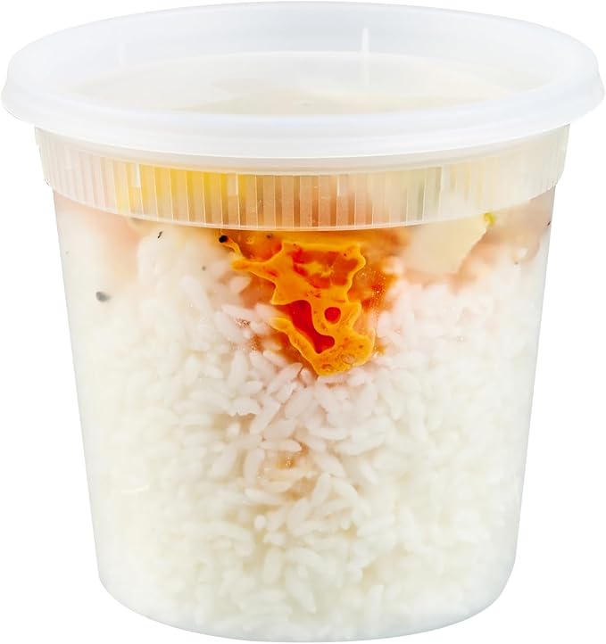 Restaurantware-Asporto 24 Ounce To Go Boxes, 25 Microwavable Round Soup Containers - Clear Plastic Lids Included, Do Not Contain BPA, Clear Plastic Catering Food Containers, Disposable - Image 8