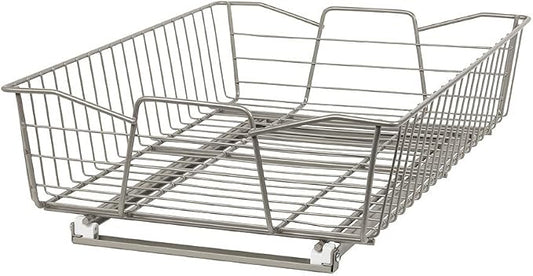 ClosetMaid 14 in. Pull Out Cabinet Organizer, Heavy Duty, Slide Out Pantry Shelves Drawers for Kitchen, Bathroom, Nickel by Unknown