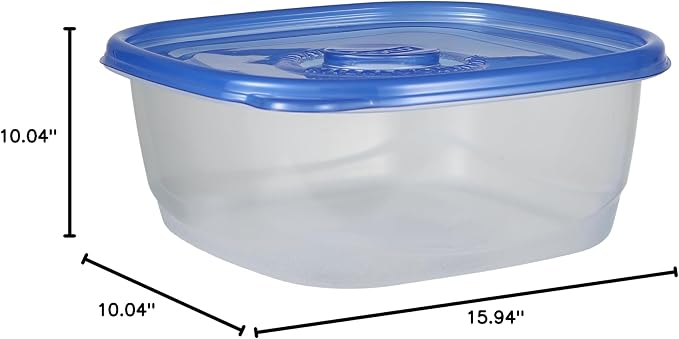 Glad GladWare XL Square Food Storage Containers, 104 Oz, 3 Count, 3-Pack | BPA-free, dishwasher-safe containers for leftovers, meal prep, and freezer storage; family-size capacity - Image 7