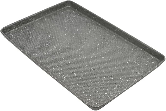 David Burke 17x11 Cookie Sheet – Carbon Steel, PFTE & PFOA Free, Oven Safe, Non-Toxic, Perfect for Baking and Roasting – Gray Speckle by David+Burke