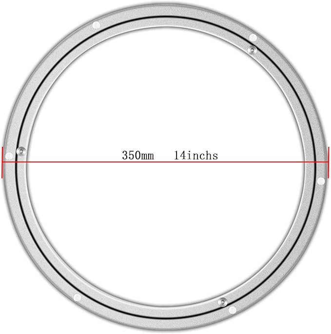 Aluminum Lazy Susan Hardware Metal Rotating Turntable Bearings Swivel Plate Hardware for Dining-Table and Workbench (14 Inchs) … - Image 2