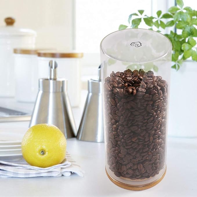 Glass Coffee Bean Container, 52.36 FL OZ (1550 ML), [Thickened Version] Glass Food Storage Jar with Airtight Seal Bamboo Lid - Clear Food Storage Canister for Serving Tea, Coffee, Spice and More - Image 9